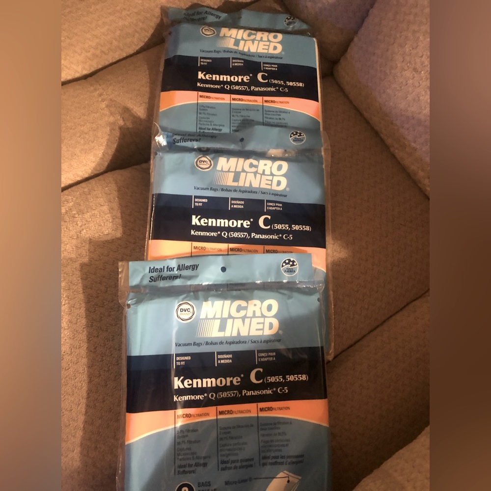 H76: Qty 9 - Kenmore C vacuum sweeper bags - fits other models see below